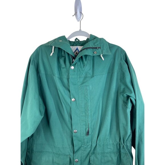 Holubar Green Hooded Outdoor Jacket Medium With Snap Buttons & Pockets - Picture 2 of 10